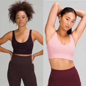 Lululemon Align Sports Bra Light Support A/B Cup Size 10 Pink & Burgundy SET